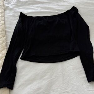 Elegant Black Off-Shoulder Women's Top